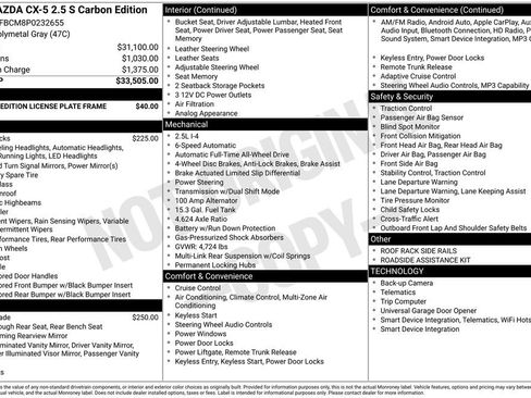 Used 2023 MAZDA CX-5 Carbon Edition AWD/4WD image 9