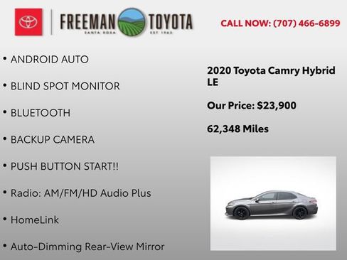Used 2020 Toyota Camry LE w/ Sunroof Package FWD image 9