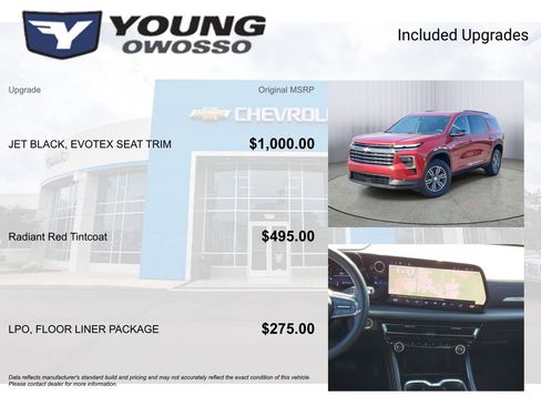 Certified 2024 Chevrolet Traverse LT w/ LPO, Floor Liner Package FWD image 4