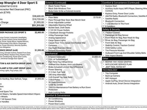 New 2026 Jeep Wrangler Unlimited Sport AWD/4WD image 5