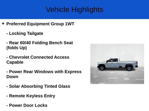 New 2026 Chevrolet Silverado 2500 W/T w/ WT Convenience Package RWD image 2