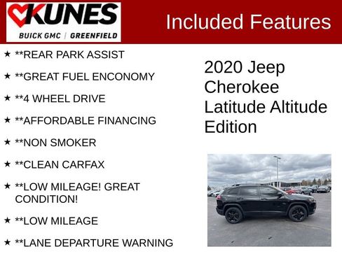 Used 2020 Jeep Cherokee Latitude Plus image 3