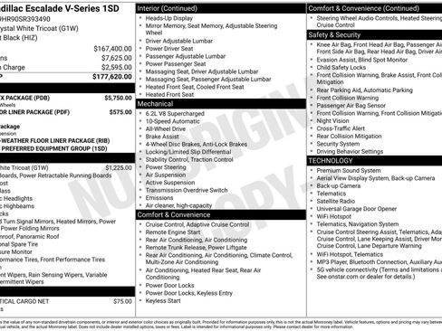Certified 2025 Cadillac Escalade V w/ LPO, ONYX Package AWD/4WD image 47