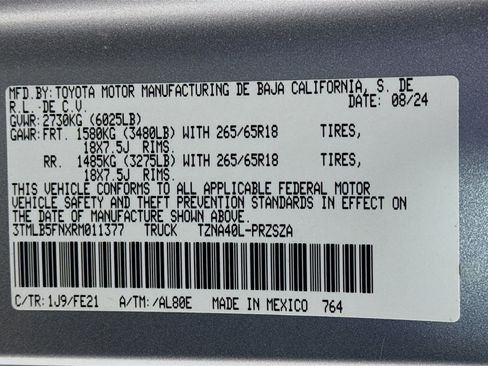 Certified 2024 Toyota Tacoma TRD Sport RWD image 29