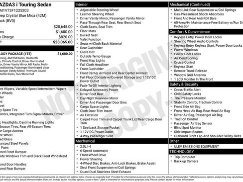 Used 2015 MAZDA MAZDA3 i Touring w/ Technology Package image 4