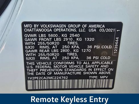 Used 2021 Volkswagen Atlas Cross Sport SE FWD image 10