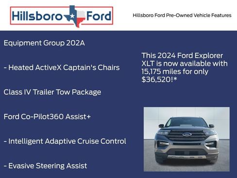 Used 2024 Ford Explorer XLT w/ Equipment Group 202A AWD/4WD image 6