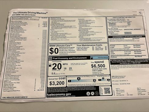 Used 2025 BMW 760i xDrive 760i xDrive image 19