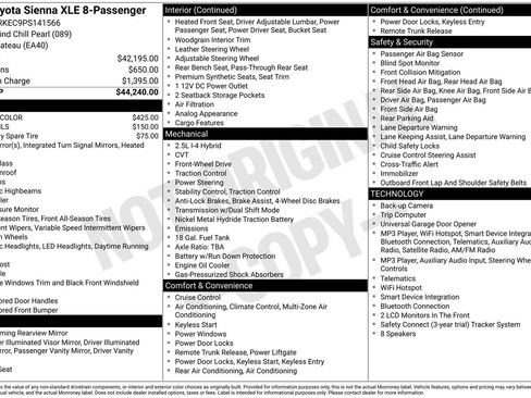 Used 2023 Toyota Sienna XLE FWD image 10