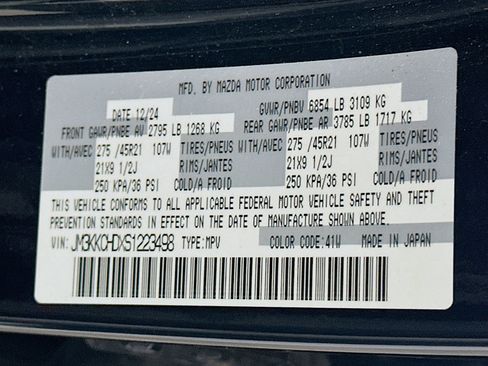 Used 2025 MAZDA CX-90 3.3 Turbo w/ Premium Sport Pkg AWD/4WD image 12