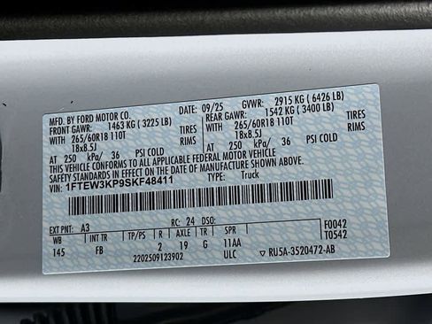 New 2025 Ford F150 XLT w/ Equipment Group 302A MID image 23