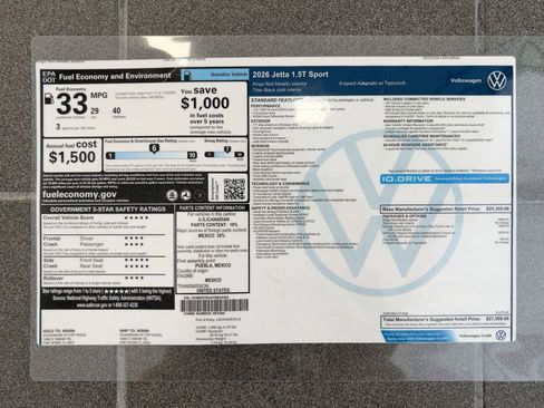 New 2026 Volkswagen Jetta Sport image 33