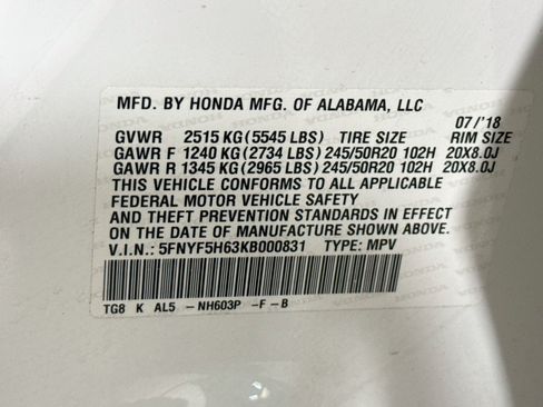 Used 2019 Honda Pilot Touring image 42
