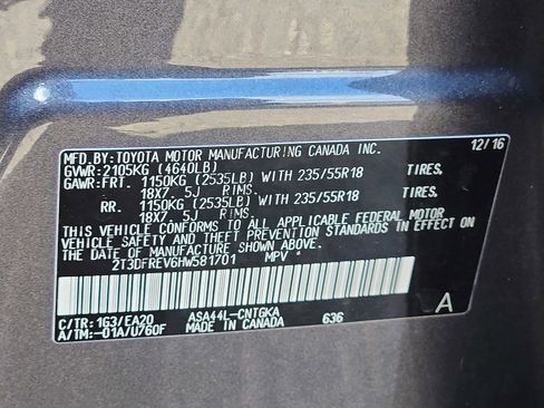 Certified 2017 Toyota RAV4 Limited w/ All Weather Liner Package image 31