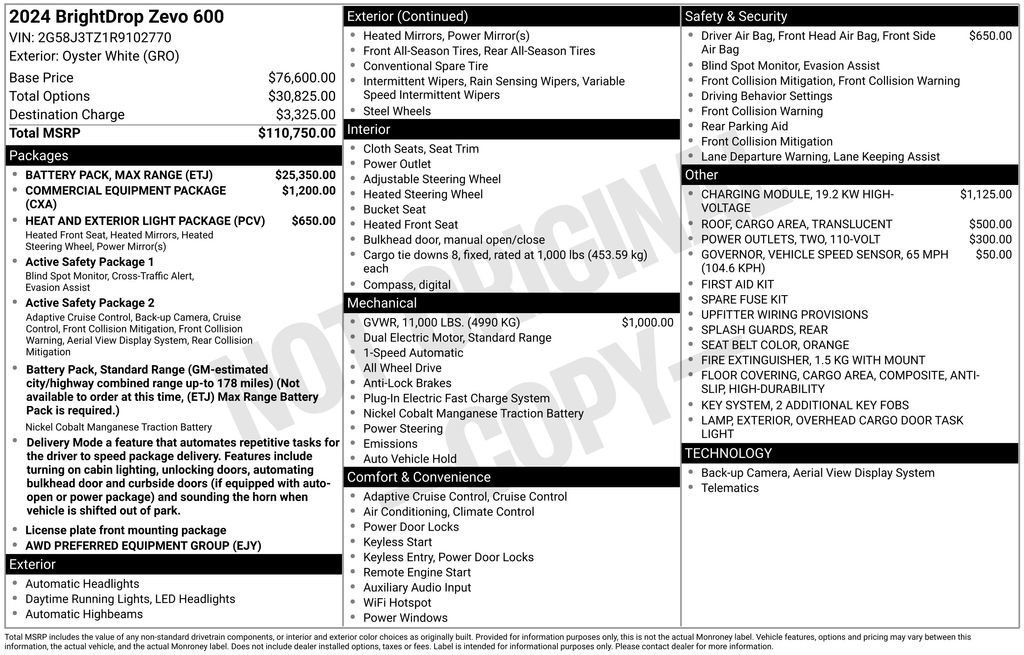 Used 2024 Chevrolet Brightdrop 600 w/ Battery Pack, Max Range AWD/4WD image 32