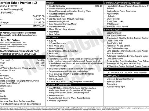 Used 2020 Chevrolet Tahoe Premier AWD/4WD image 41