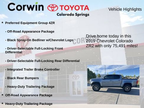 Used 2019 Chevrolet Colorado ZR2 AWD/4WD image 7