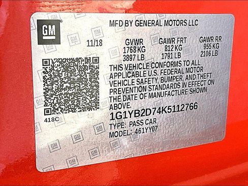 Used 2019 Chevrolet Corvette 2d Coupe Stingray w/1LT image 29