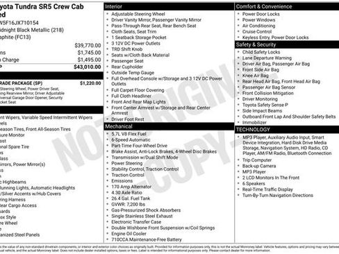 Used 2018 Toyota Tundra SR5 w/ SR5 Upgrade Package AWD/4WD image 18