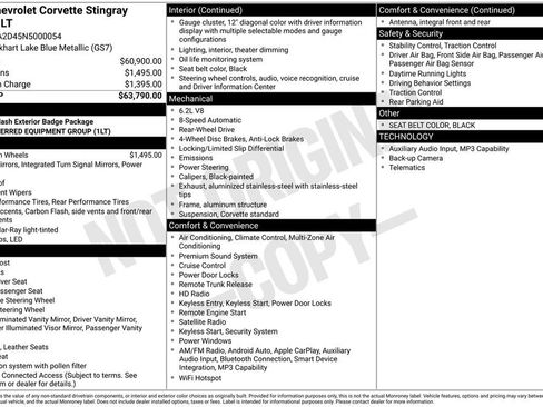 Used 2022 Chevrolet Corvette Stingray Coupe w/ 1LT RWD image 10