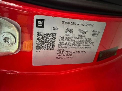 Used 2020 Chevrolet Corvette Stingray Preferred Cpe w/ 2LT Preferred Equipment Group RWD image 48