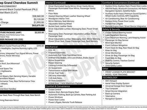 New 2025 Jeep Grand Cherokee Summit w/ Obsidian Package image 3
