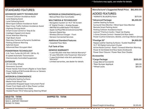 Used 2023 Genesis GV80 3.5T w/ Cargo Package image 3