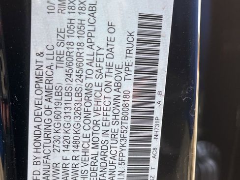 New 2026 Honda Ridgeline RTL image 5