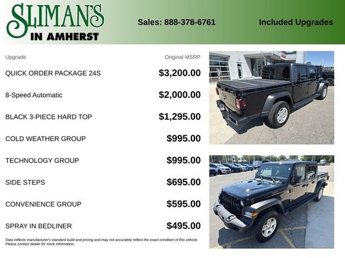 Used 2020 Jeep Gladiator Sport w/ Quick Order Package 24S AWD/4WD image 11