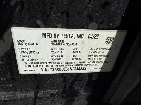 Used 2022 Tesla Model X Plaid AWD/4WD image 10