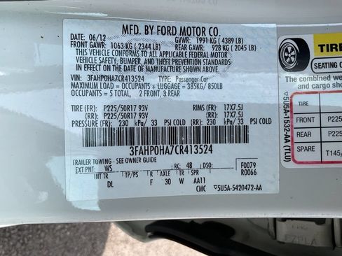 Used 2012 Ford Fusion SE FWD image 36