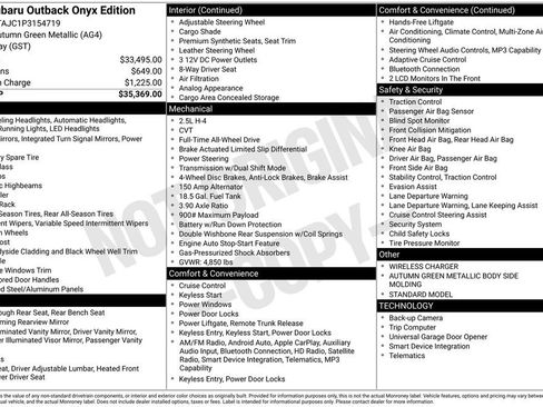 Certified 2023 Subaru Outback Onyx Edition image 39