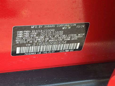Certified 2024 Subaru WRX AWD/4WD image 31