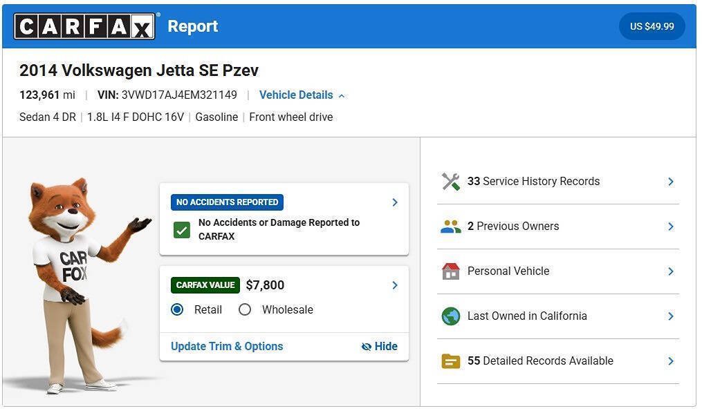 Used 2014 Volkswagen Jetta SE FWD image 2