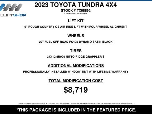 Used 2023 Toyota Tundra 1794 Edition w/ Advanced Package AWD/4WD image 2