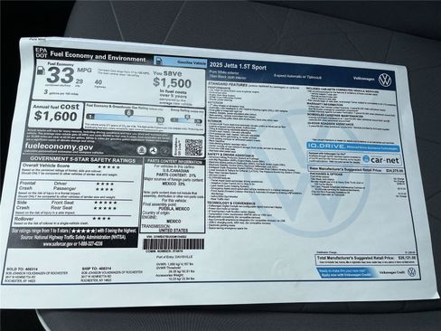New 2025 Volkswagen Jetta Sport image 33