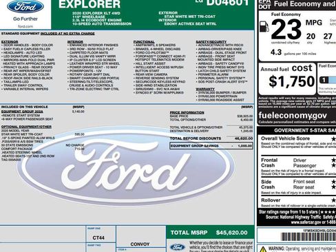 Used 2020 Ford Explorer XLT w/ Equipment Group 202A AWD/4WD image 2