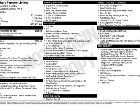 Used 2021 Subaru Forester Limited w/ Popular Package #3 AWD/4WD image 15