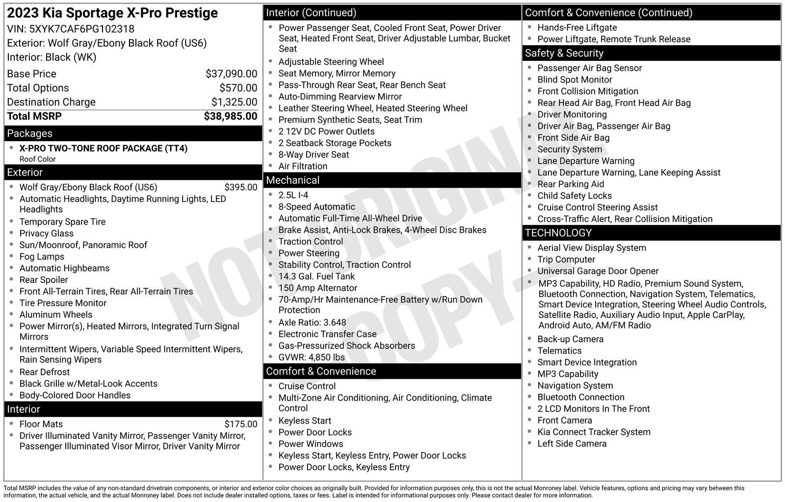 Used 2023 Kia Sportage X-Pro Prestige AWD/4WD image 38