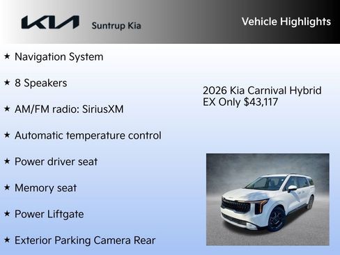 New 2026 Kia Carnival EX image 7