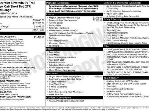 New 2026 Chevrolet Silverado EV Trail Boss w/ Premium Package AWD/4WD image 5