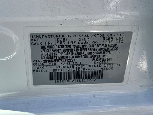 Certified 2025 Nissan Versa SV FWD image 27