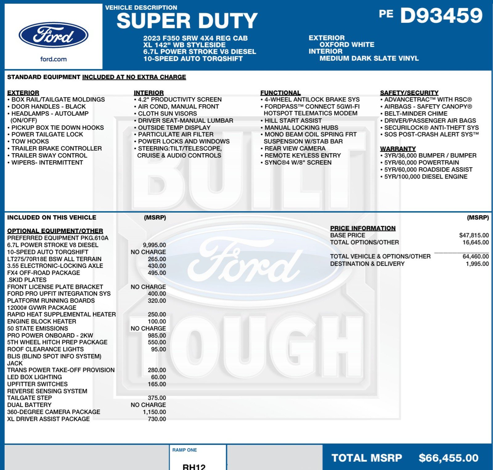 Used 2023 Ford F350 XL w/ 360-Degree Camera Package AWD/4WD image 2
