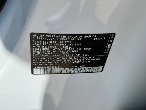Used 2019 Volkswagen Atlas SEL AWD/4WD image 10