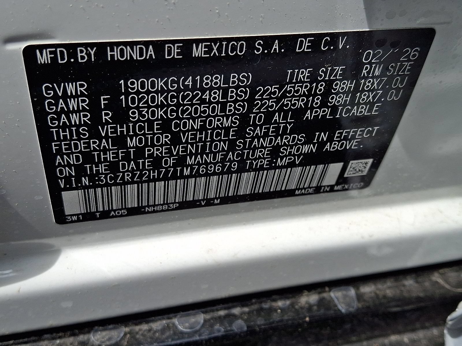 New 2026 Honda HR-V EX-L image 10