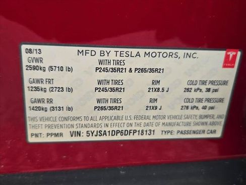 Used 2013 Tesla Model S Performance RWD image 15