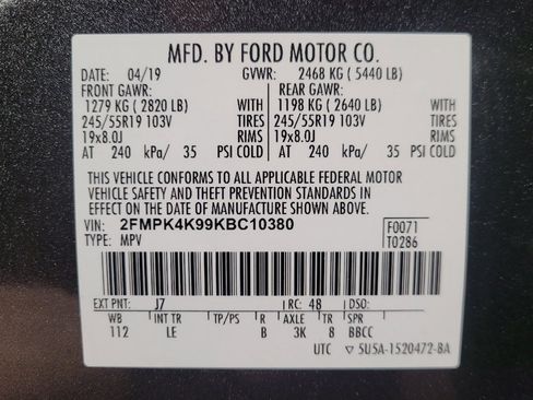 Used 2019 Ford Edge Titanium w/ Cold Weather Package AWD/4WD image 33