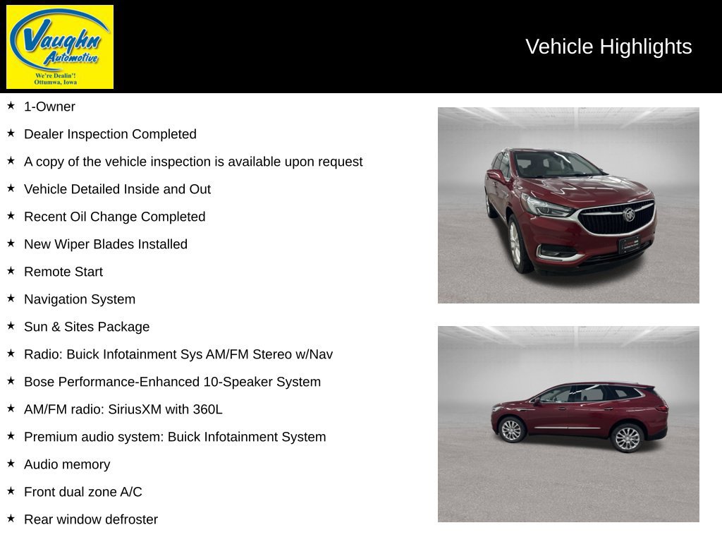 Used 2020 Buick Enclave Premium w/ Sun and Sites Package AWD/4WD image 2