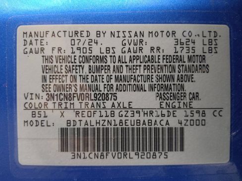 Used 2024 Nissan Versa SR FWD image 33