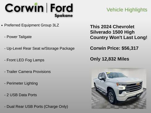 Used 2024 Chevrolet Silverado 1500 High Country w/ Z71 Off-Road Package image 36